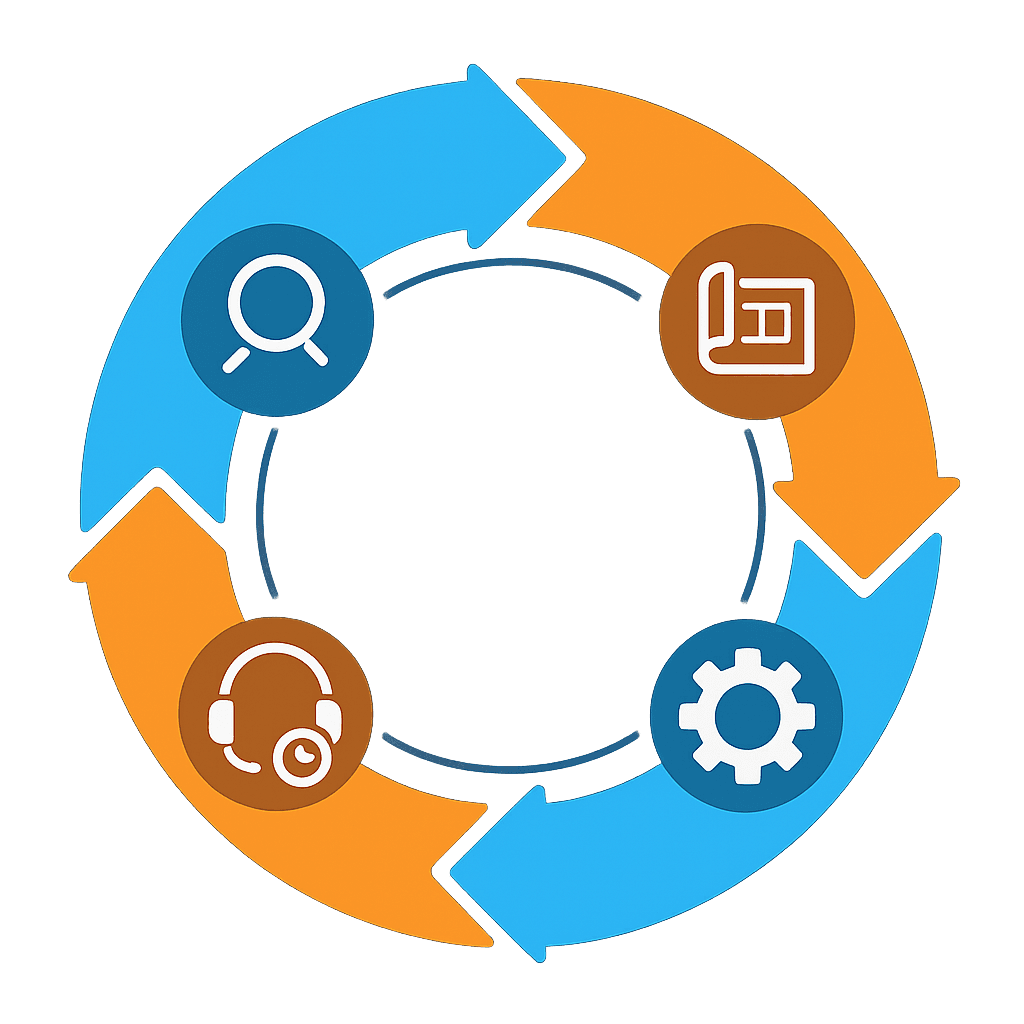 MicroSky proactive IT monitoring lifecycle: assess, plan, implement, support